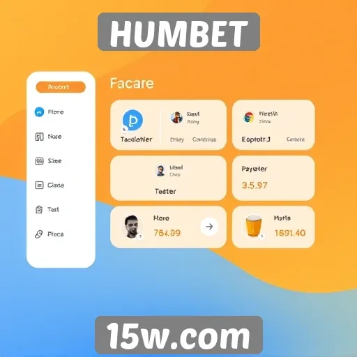 Interface do usuário do HUMBET é intuitiva e moderna